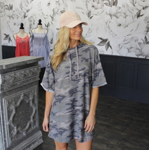 Infinity Raine Dresses & Skirts - Infinity Raine | Camo T-shirt Dress